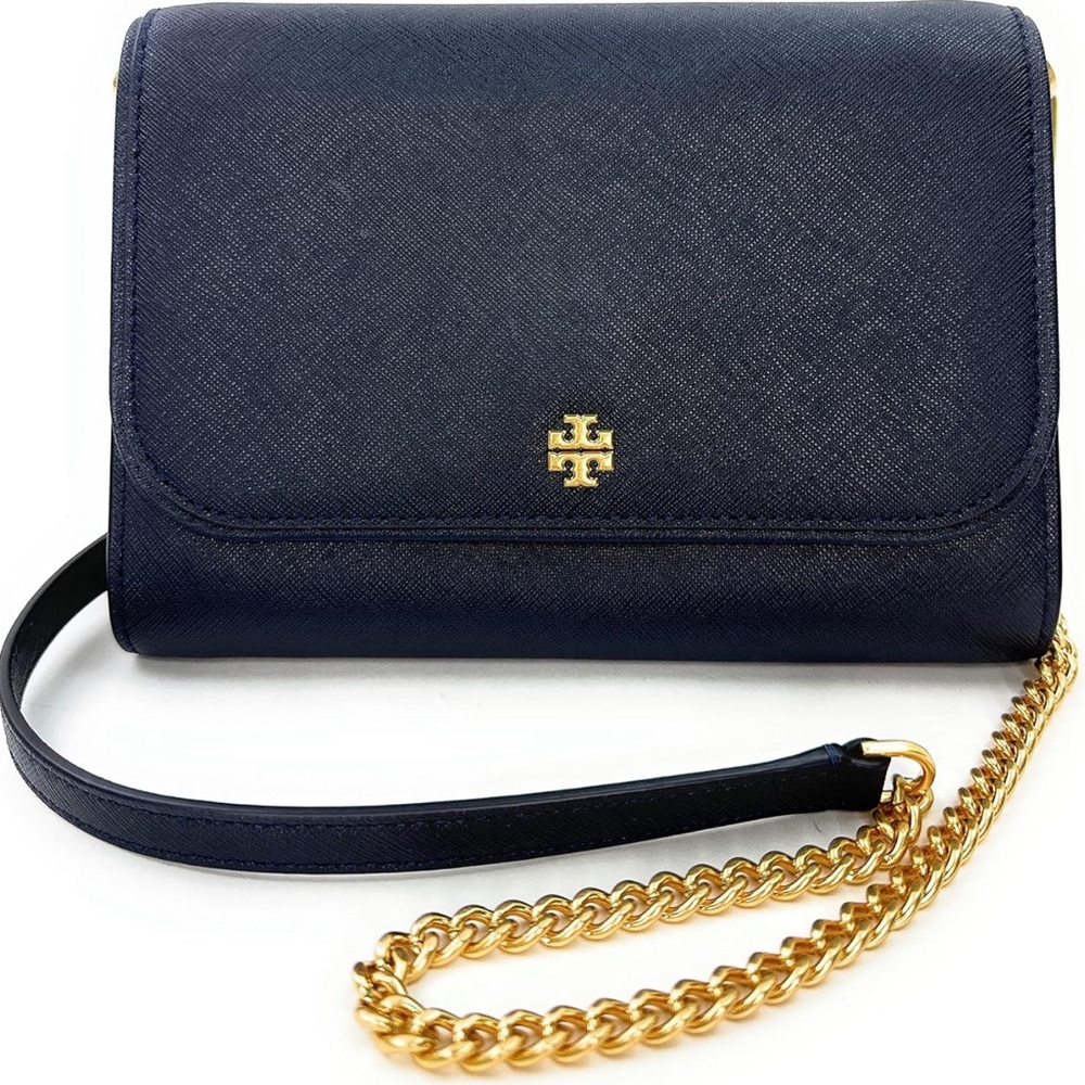 NWT Tory Burch Emerson Chain Wallet Leather Cross Body Bag